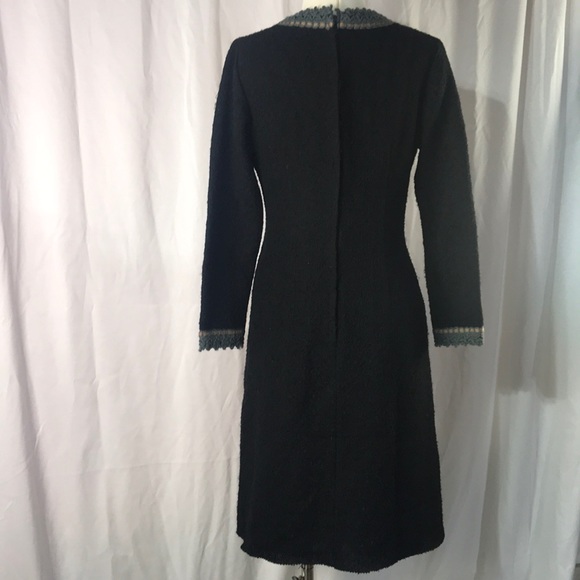 Vintage Stacy Ames Wool & Crochet Dress - Picture 2 of 6